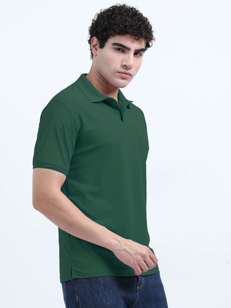 Men’s Poly Cotton Pocket T-Shirt - Green