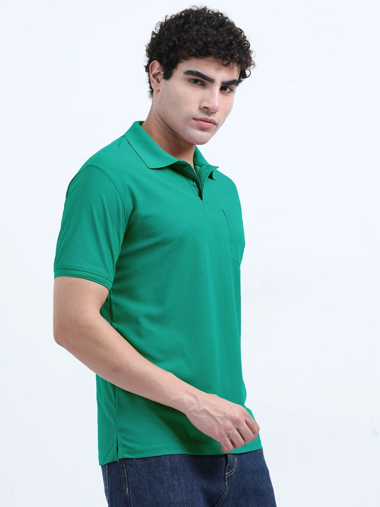 Men’s Poly Cotton Pocket T-Shirt - Sea Foam Green