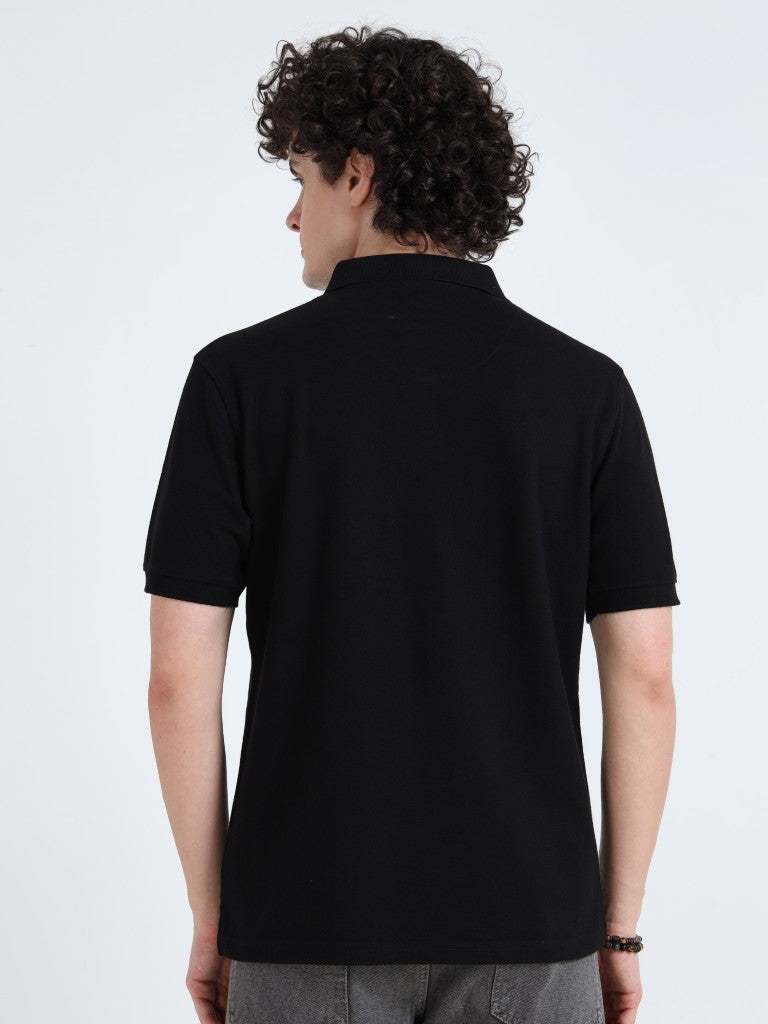Men’s Poly Cotton Pocket T-Shirt - Black