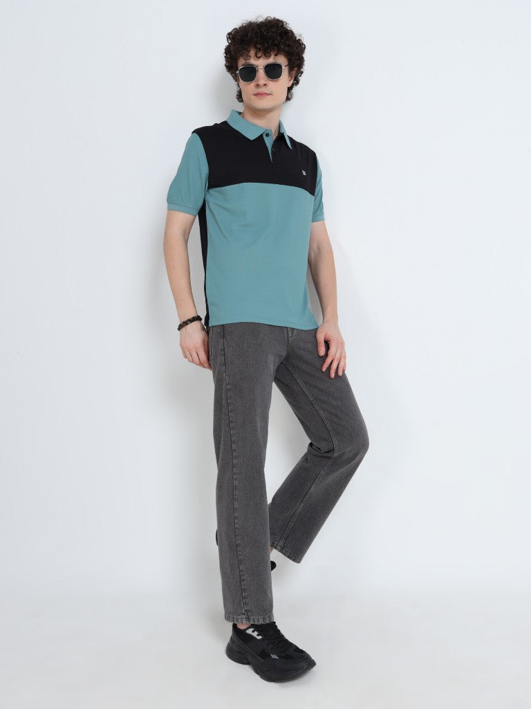 Men’s Polyester Polo – Cut & Sew Design - Airforce