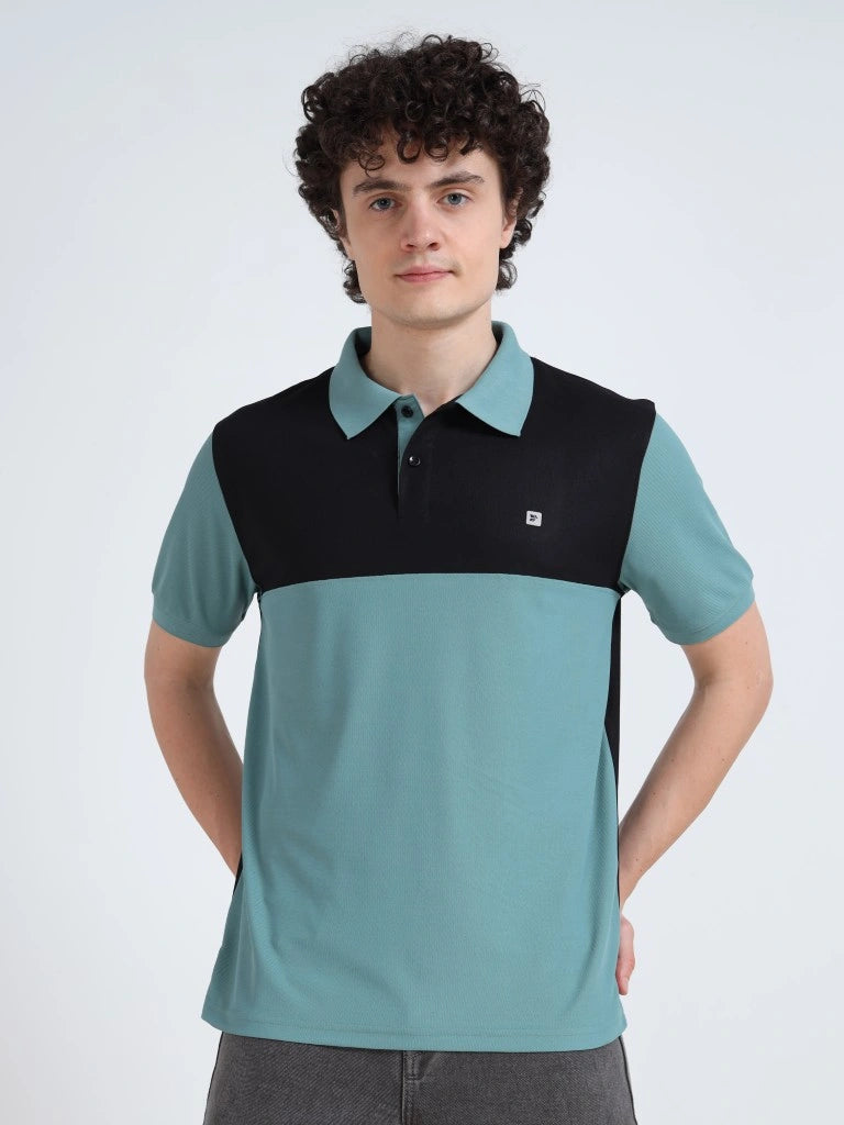 Men’s Polyester Polo – Cut & Sew Design - Airforce