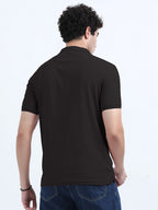 Men’s Polyester Polo T-Shirt with Pocket - Black