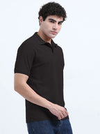 Men’s Polyester Polo T-Shirt with Pocket - Black