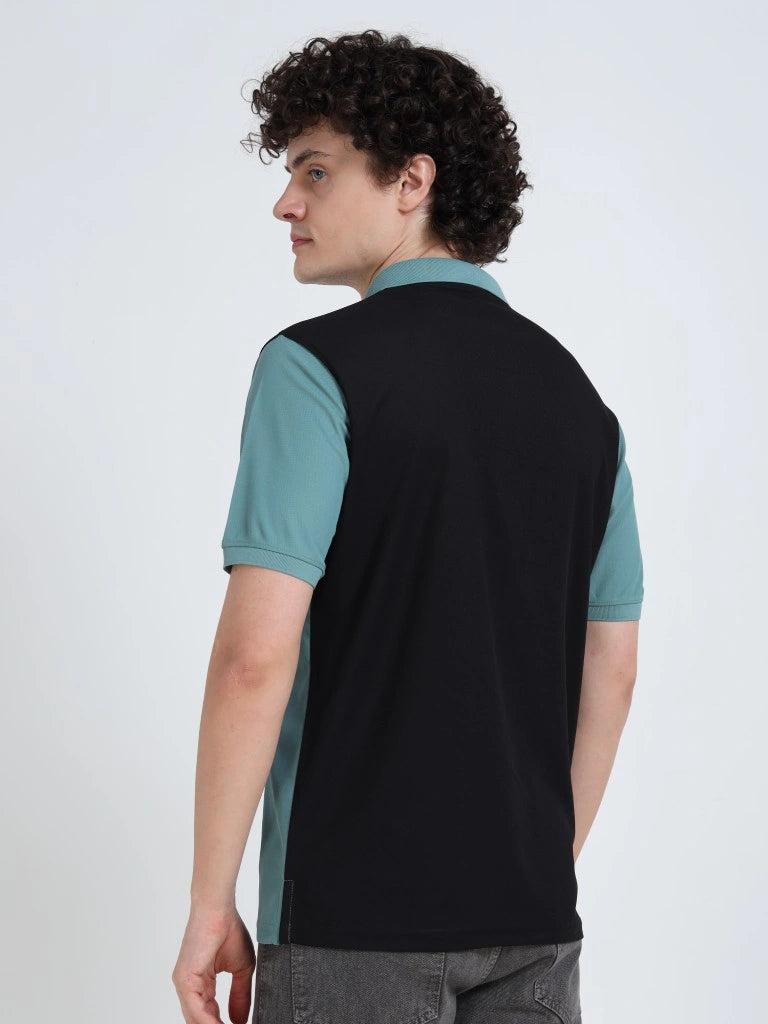 Men’s Polyester Polo – Cut & Sew Design - Airforce