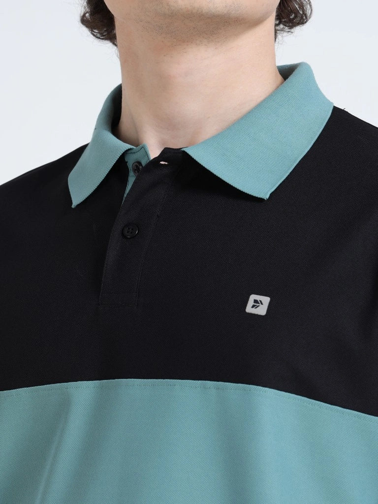 Men’s Polyester Polo – Cut & Sew Design - Airforce