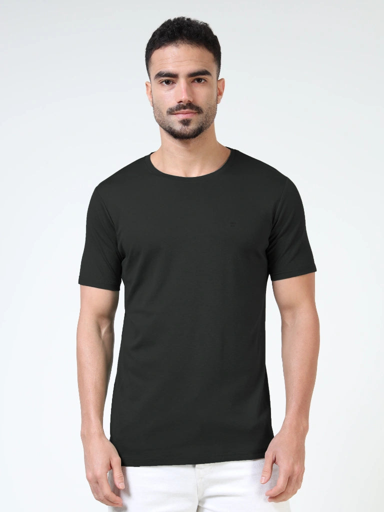 Ultra-Soft Tencel Cotton T-Shirt - Black