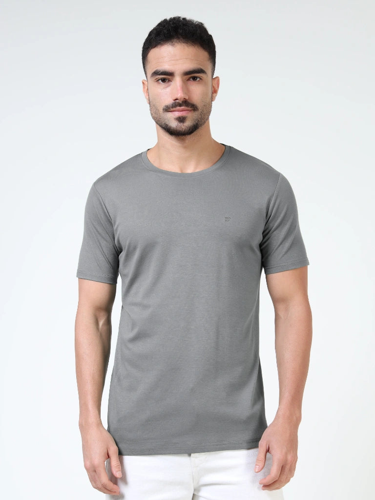 Ultra-Soft Tencel Cotton T-Shirt - Gray