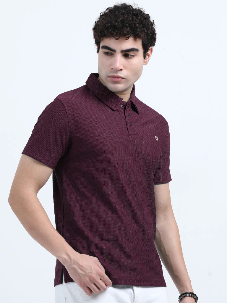 Men's Style Polo T-Shirt - Maroon