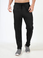 mens looper cargo pants black color right side view buy online - Black