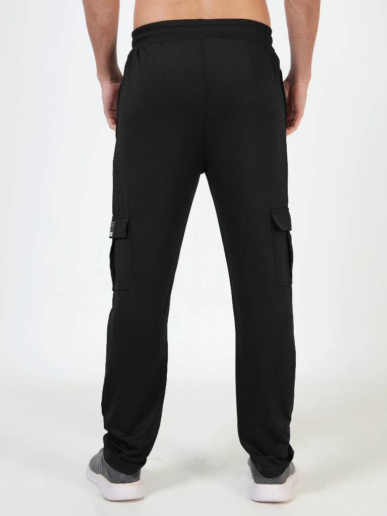 mens looper cargo pants black color full body view buy online - Black