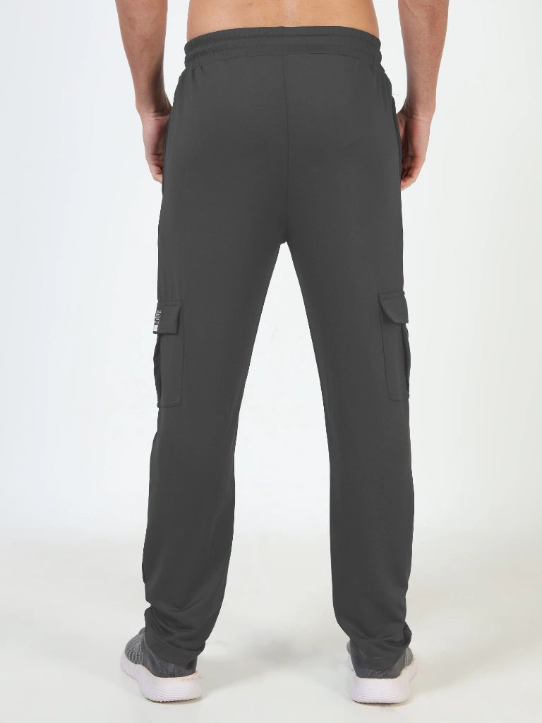 mens looper cargo pants gray color back view shop online - Gray