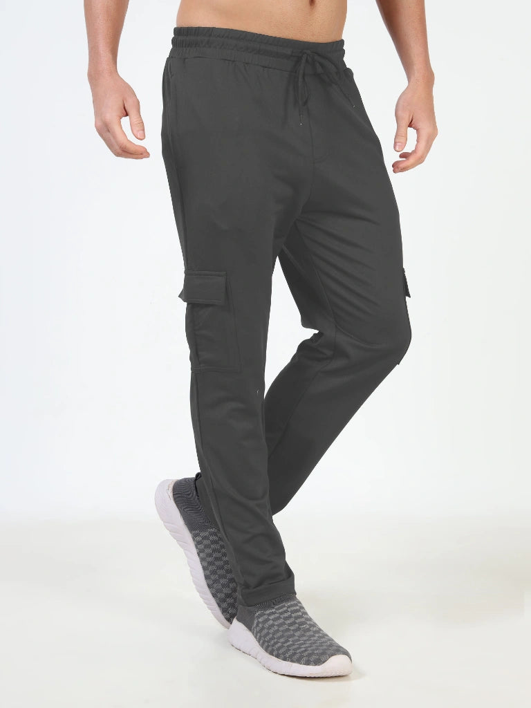 mens looper cargo pants gray color left side view buy online - Gray