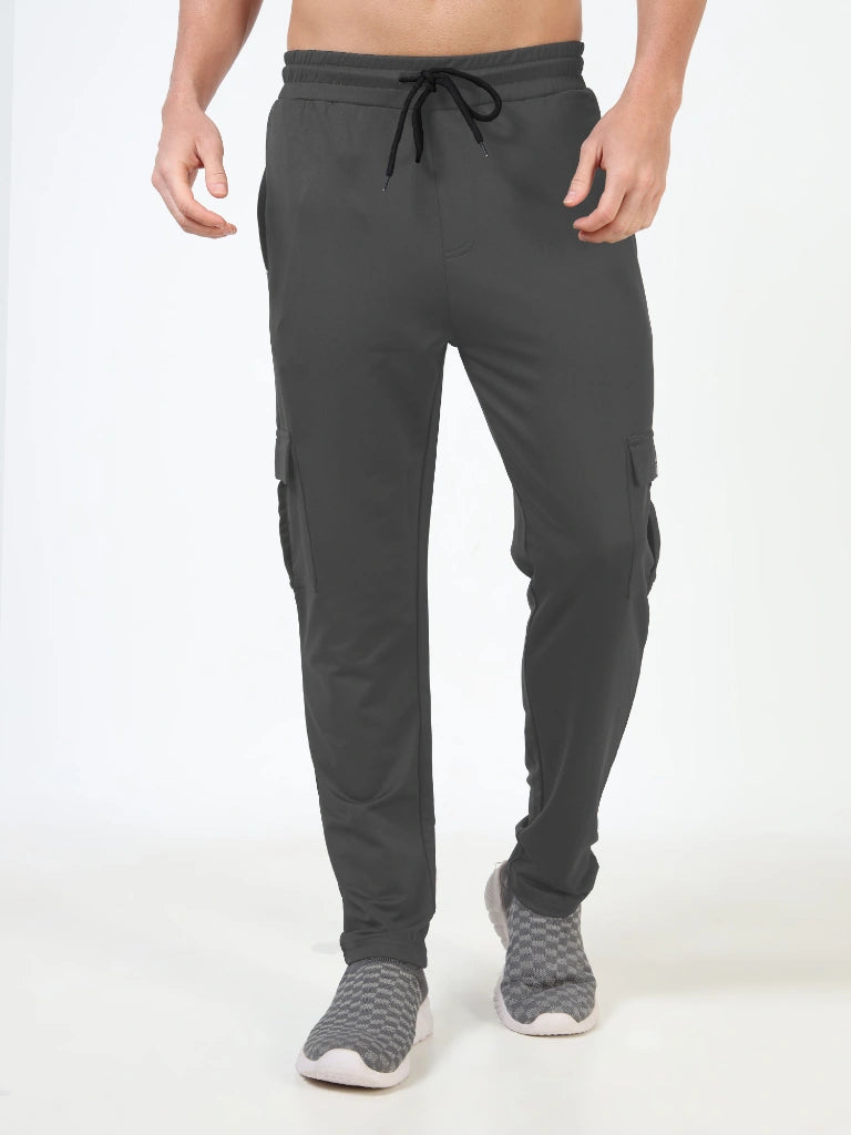 mens looper cargo pants gray color right side view buy online - Gray