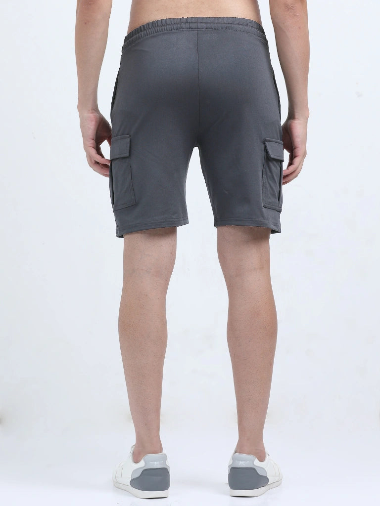 men's cargo shorts gray back view shop online - Gray