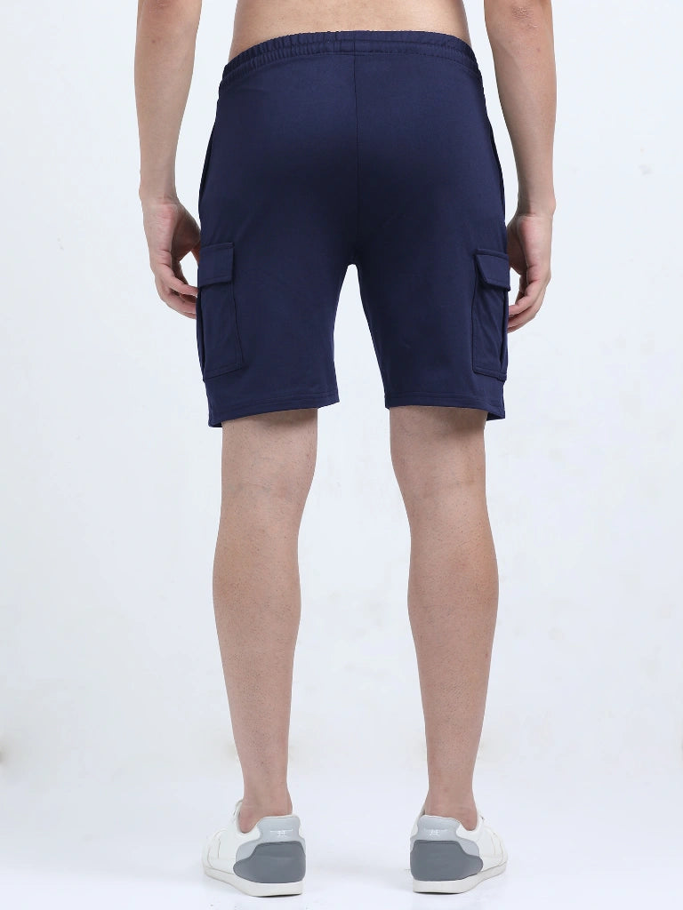 men's cargo shorts navy back view shop online - Navy