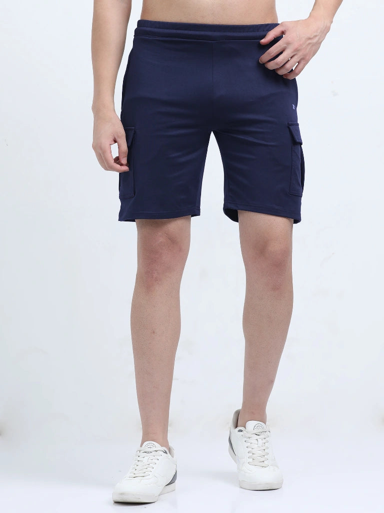 men's cargo shorts navy full view buy online - Navy