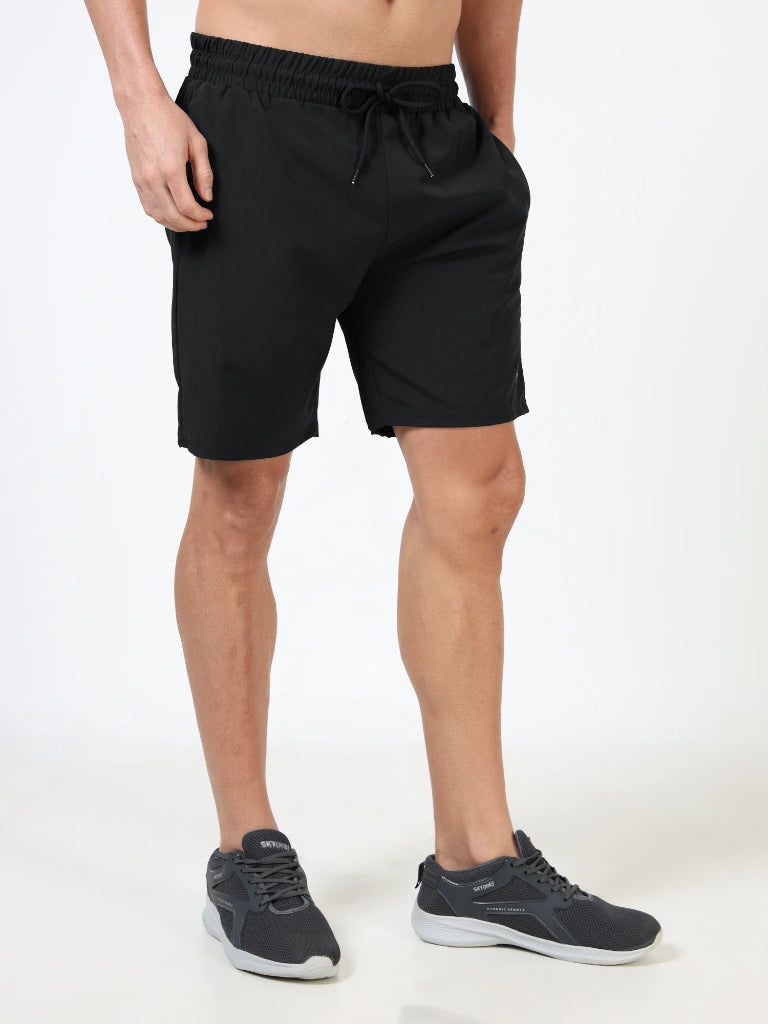 men's ns stretch shorts black back view athletic fit shop online - Black