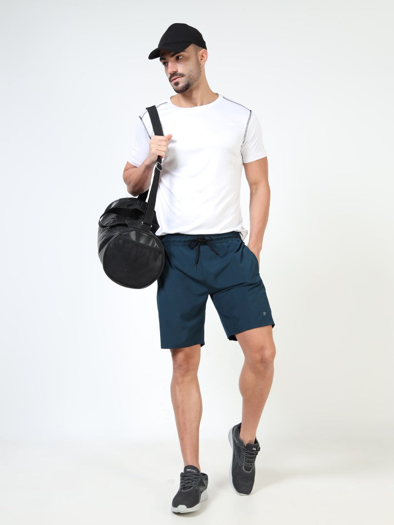 men's ns stretch shorts navy full look with t-shirt buy online - Navy