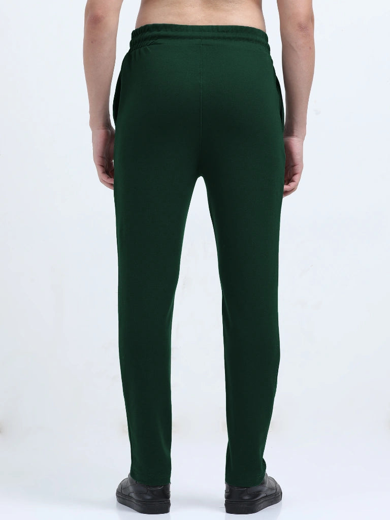 men’s plated track pants dual-tone texture with everyday comfort full body view buy online india - Dark Slate Gray