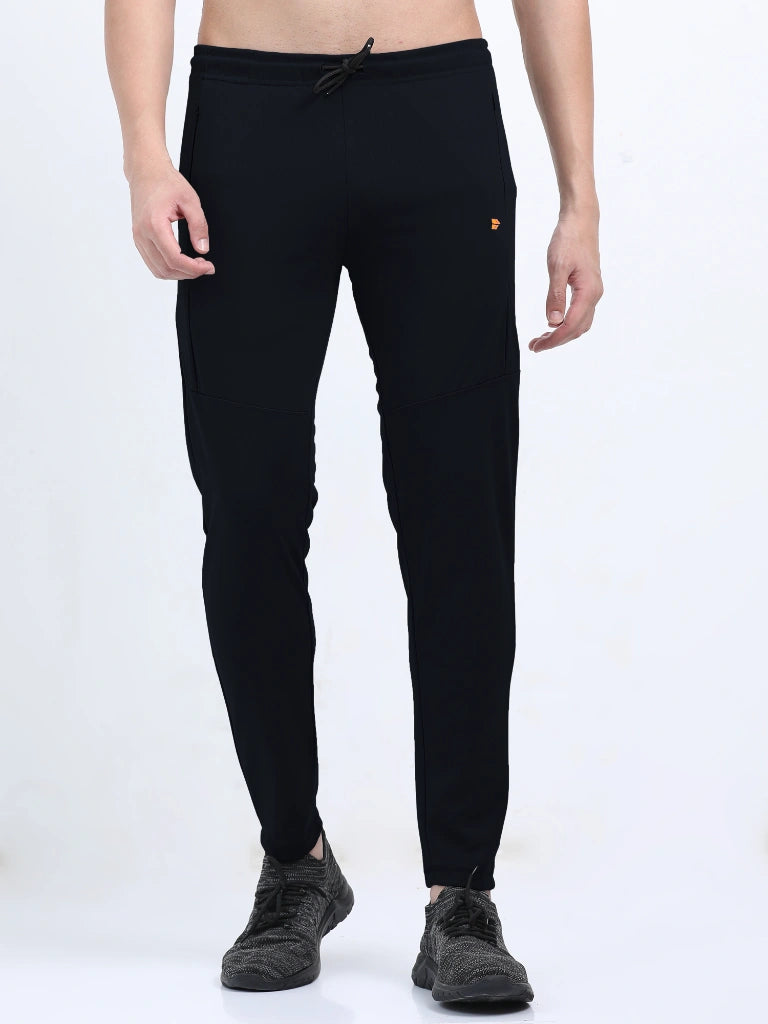 men’s premium dry fit track pants breathable performance elevated comfort front view buy online india  - Midnight Navy