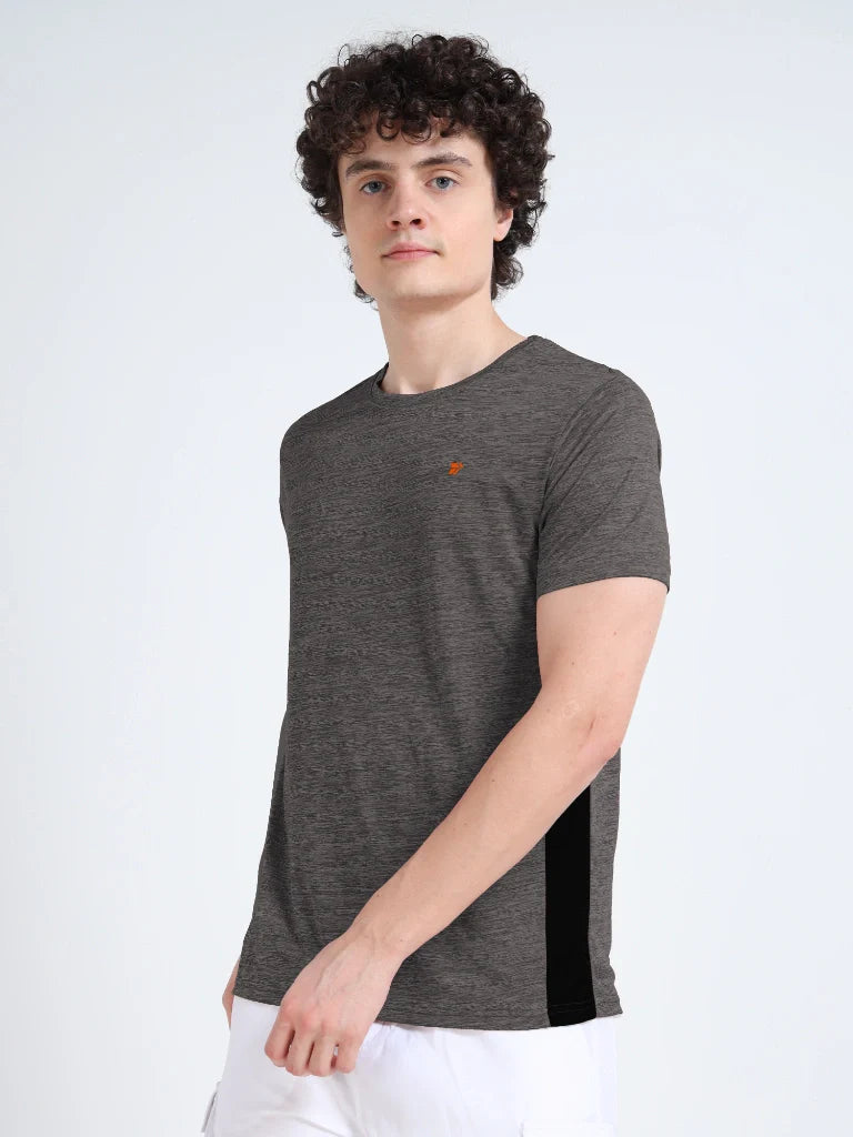 men's round neck t-shirt steel gray color side view shop online - Steel Gray