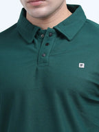 men's style polo t-shirt smart minimal everyday essential dark slate gray color close-up detail view shop online - Dark Slate Gray