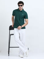 men’s style polo t-shirt smart minimal everyday essential full look variant view buy online india - Dark Slate Gray