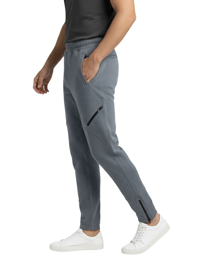 Men’s Premium Dry Fit Four Way Track Pants – Breathable Performance - Gray
