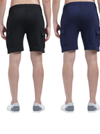 Plain Cotton Combo Shorts Men Shop Online - Black & Blue
