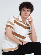 men's cotton polo t-shirt white style view shop online - White