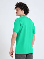 polo style cotton t-shirt sea foam green back view buy online - Sea Foam Green
