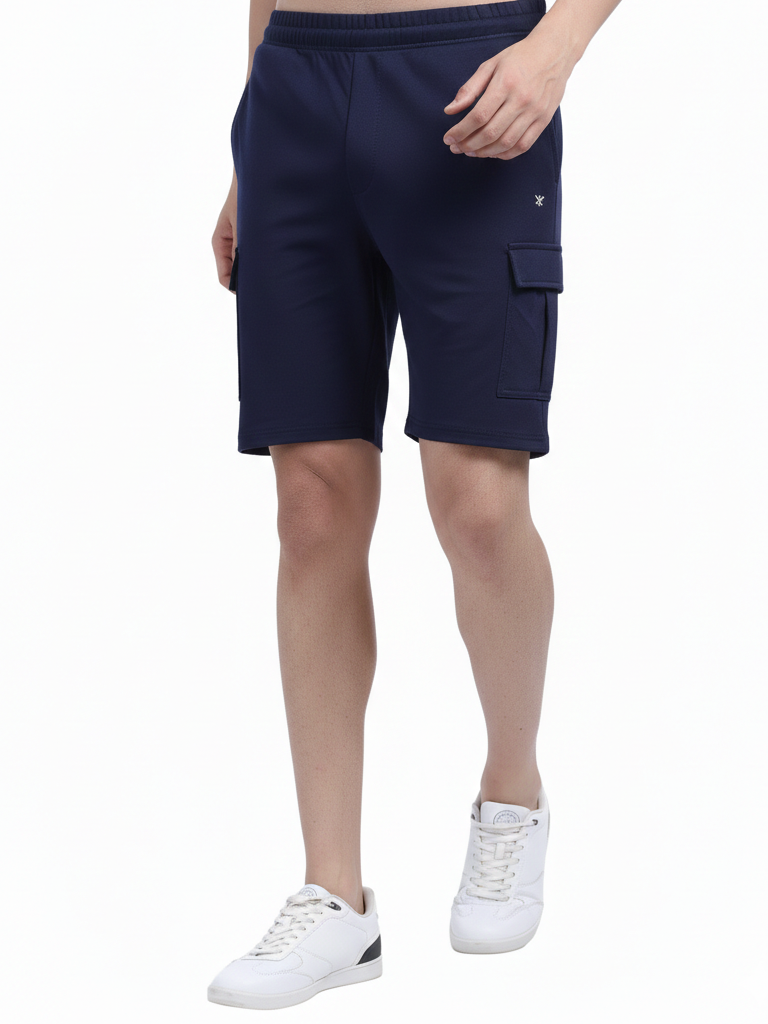 Premium Cotton Cargo Shorts My IBX - Blue & Gray 