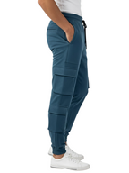  Purchase casual sweatpants style cargo joggers for men - Teal Blue
