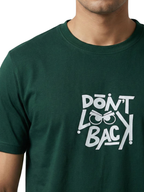 Purchase men’s boxy fit oversized graphic tees - Green & Back