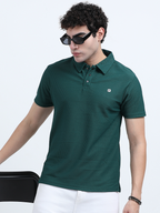 IBX Men's Polo T-Shirt - Slim Fit Blend Essentials Cotton Combo Tees - Yellow & Green