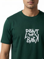 Shop Men Drop Down Shoulder Graphic Printed T Shirt Left Side View - Green