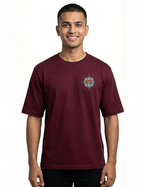 Shop Mens Anime Print T Shirts Front View - Maroon