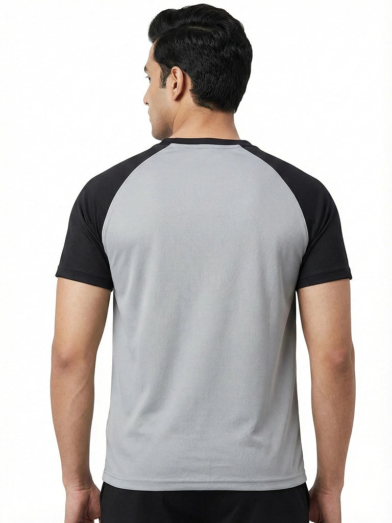 Shop Men's Half Sleeve T Shirt Back View - Black 