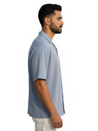 Buy Online Men 2xl shirts Polyester fabric Shirt - Grey
