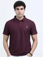Shop My IBX Regular Fit Combo Polo Tees Online - Burgundy & Yellow