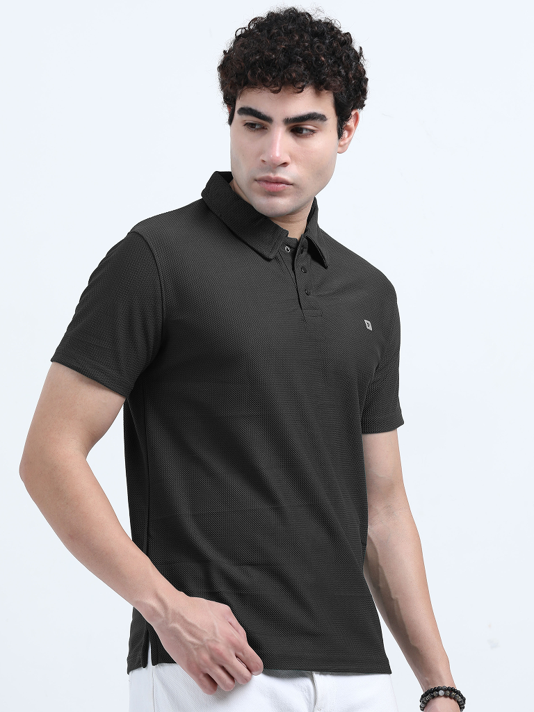 Shop Men's Premium Black Cotton Regular Fit Combo Polo Tees - Black & Yellow