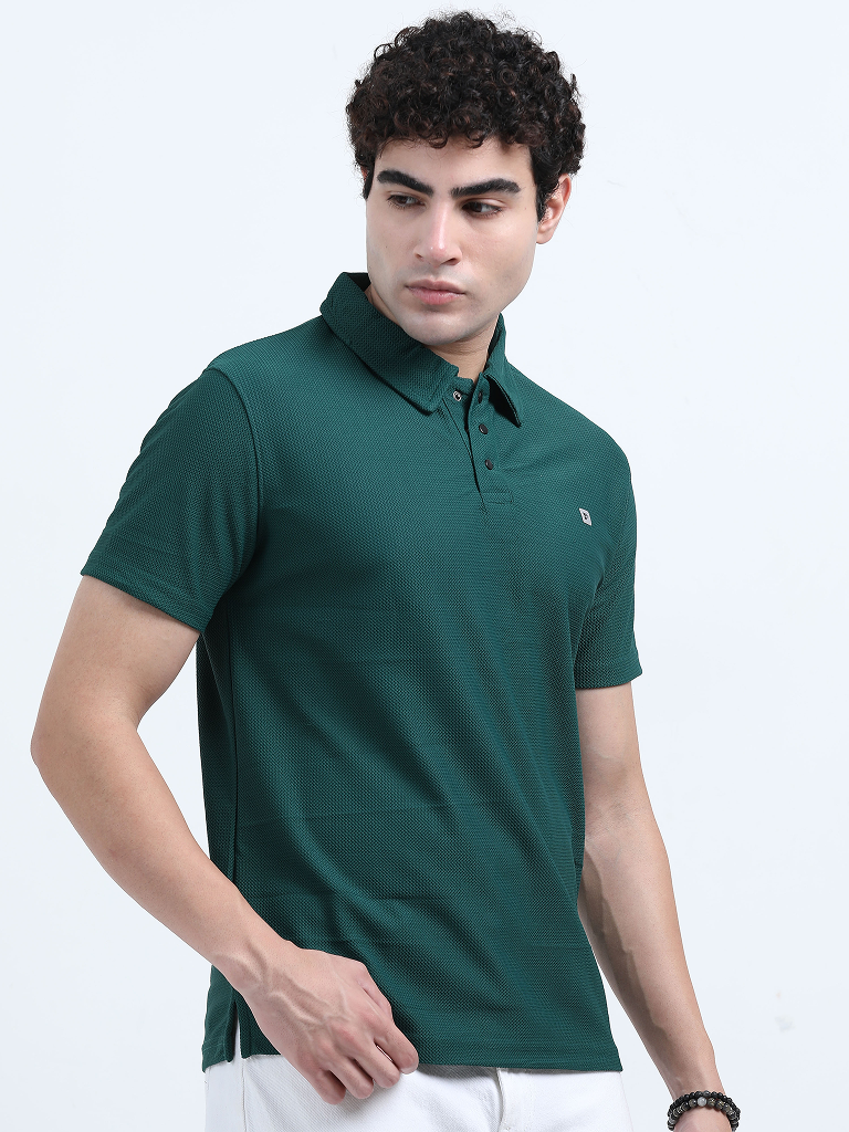 Shop Online Regular Fit Solid Polo Combo Tees My IBX - Green & Black
