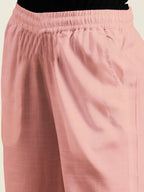 women's cotton pants onion pink color hipelastic view buy online - Onion Pink