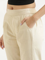 women's cotton pants skin color side view buy online - Skin