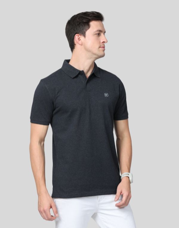 Blackish Grey Eco polo T-shirt