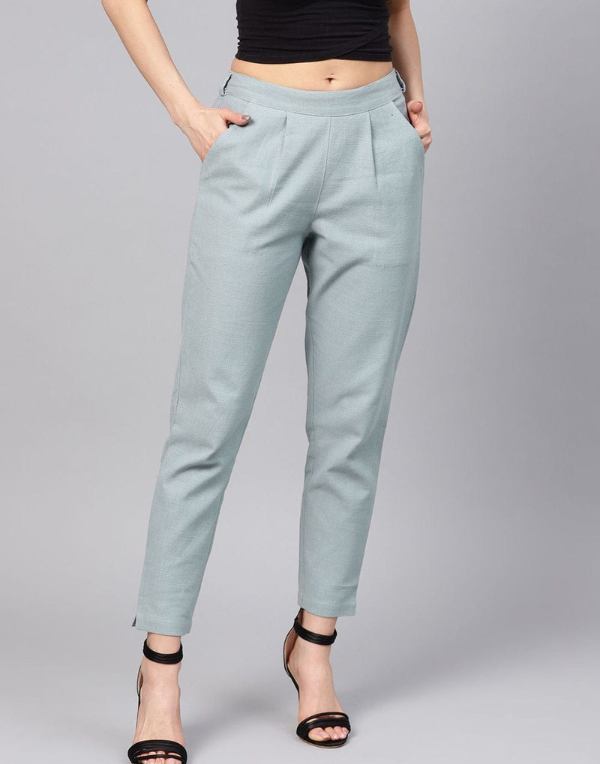 Light grey Women Straight Pant