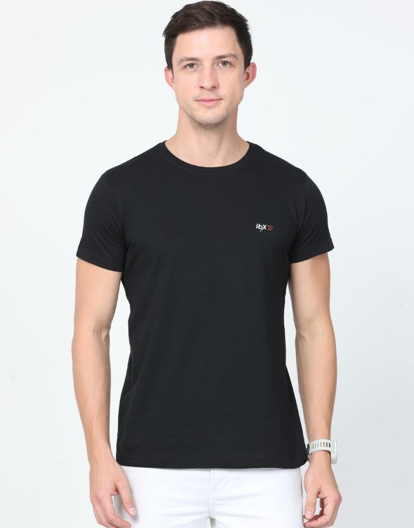 Eco Black Round Neck T-Shirt | ibx