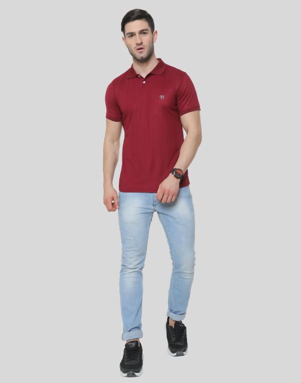 Poly Polo Red T-Shirt | ibx