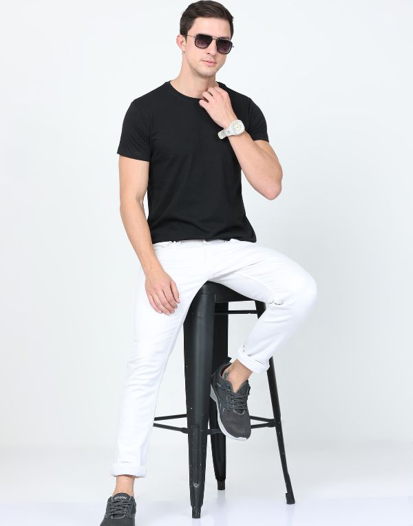 Eco Black Round Neck T-Shirt | ibx