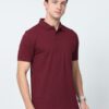 Eco polo T-shirt Maroon colour with pocket